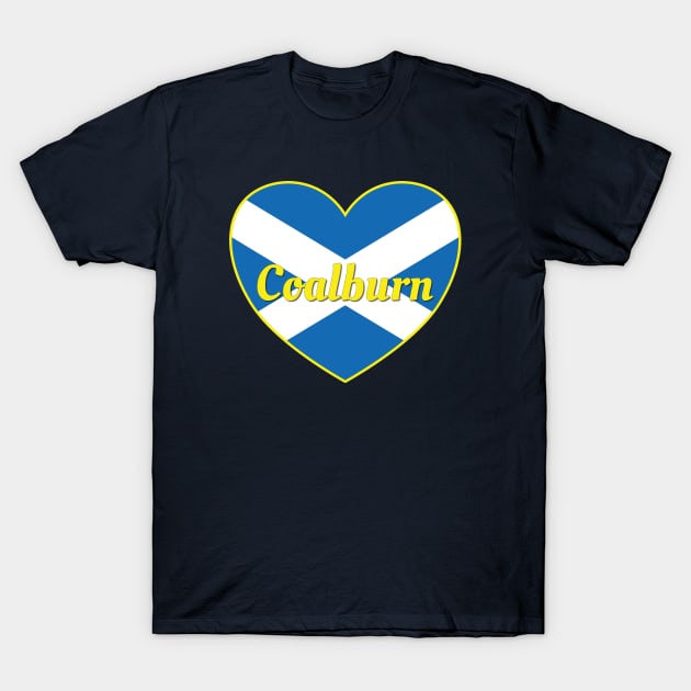 Coalburn Scotland UK Scotland Flag Heart T-Shirt by DPattonPD